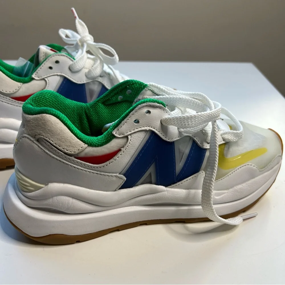 STAUD x New Balance 57/40 Sneakers Mens 6 White Blue Quartz Colored Laces New - Picture 9 of 16